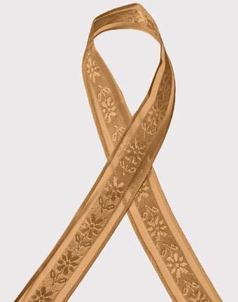 ג'קארד פרח - חום