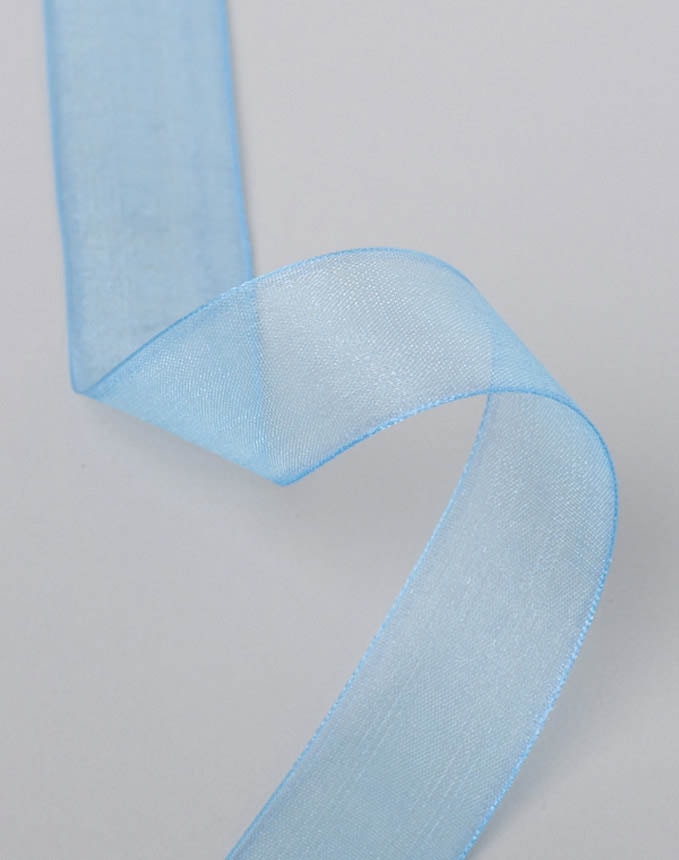 אורגנזה חלק - תכלת