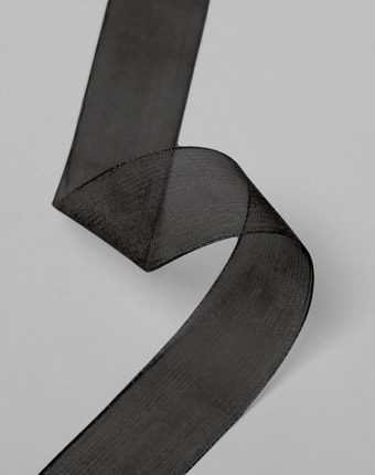 אורגנזה חלק - שחור