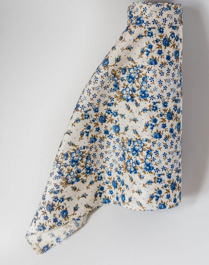 רנר פרחים על כותנה 1 - פרח תכלת