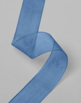 אורגנזה חלק - תכלת מעושן