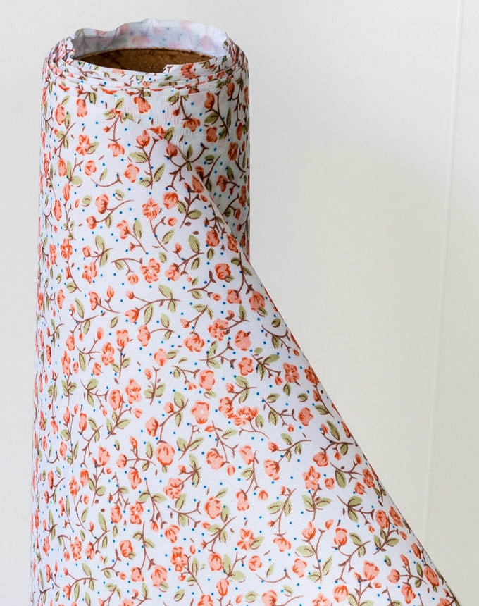 רנר פרחים על כותנה 2 - כתום