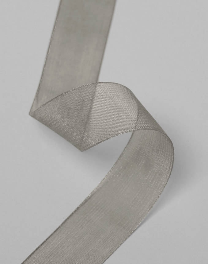 אורגנזה חלק - אפור כהה