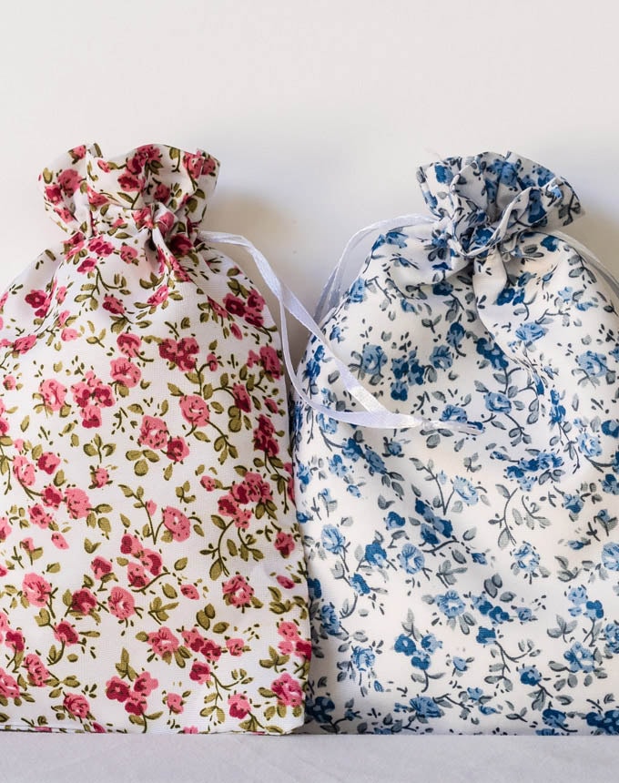 שקיות כותנה פרחוניות