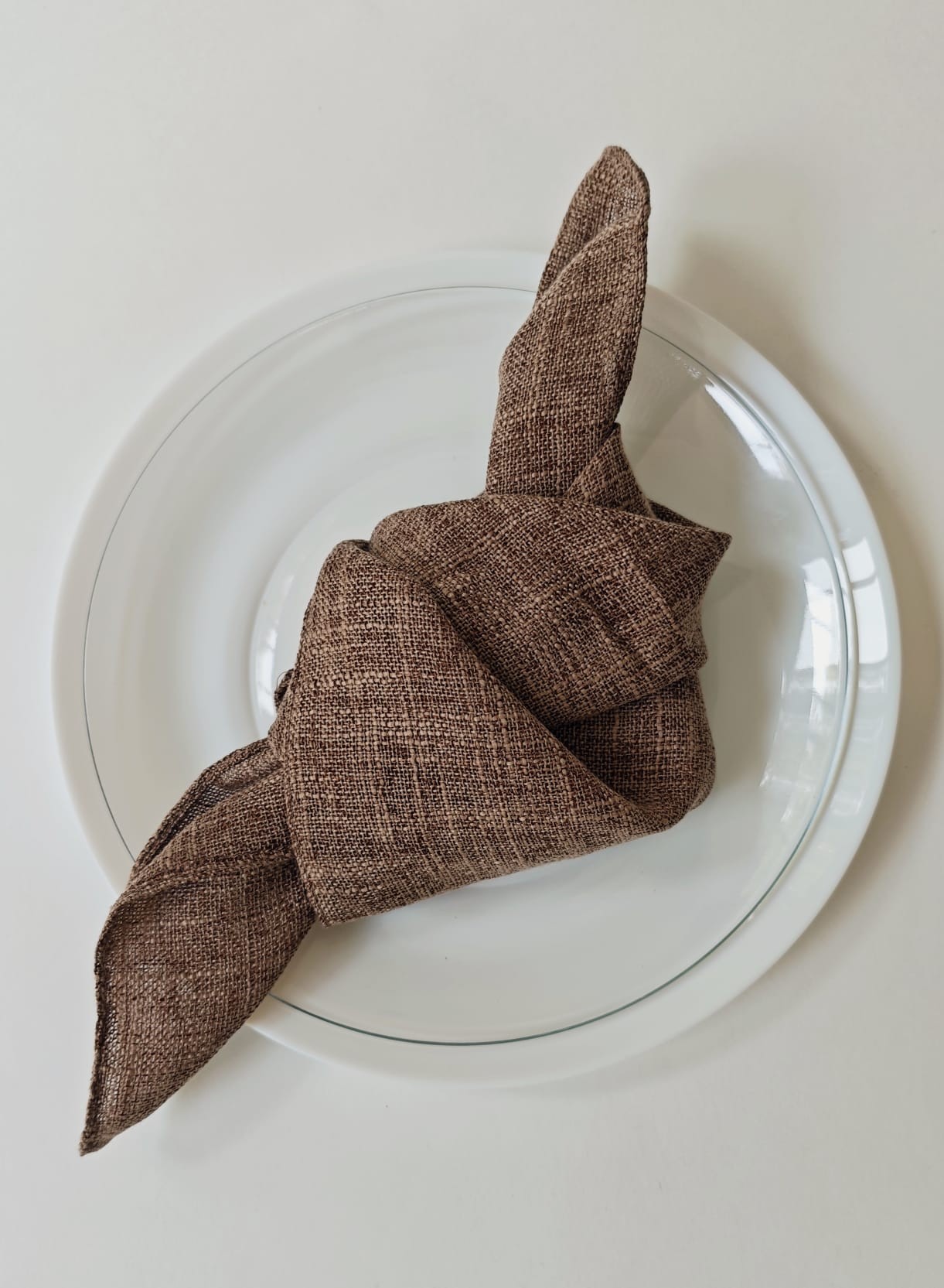 מפיות פשתן מלאנג׳ - חום כהה