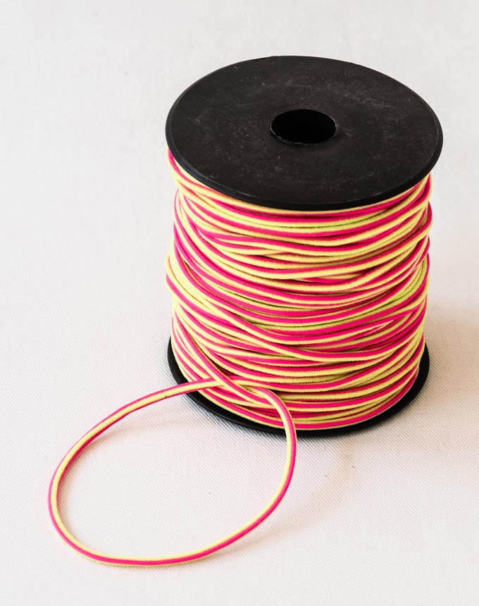 גומי 2 צבעים - צהוב זוהר ורוד זוהר