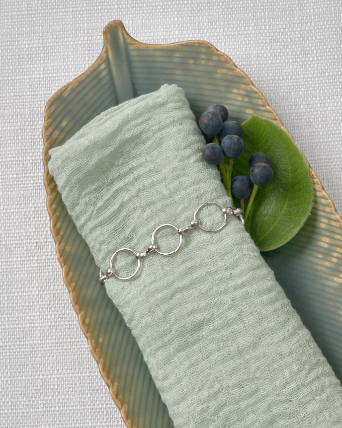 חבק טבעות אלומיניום עגולות - כסף