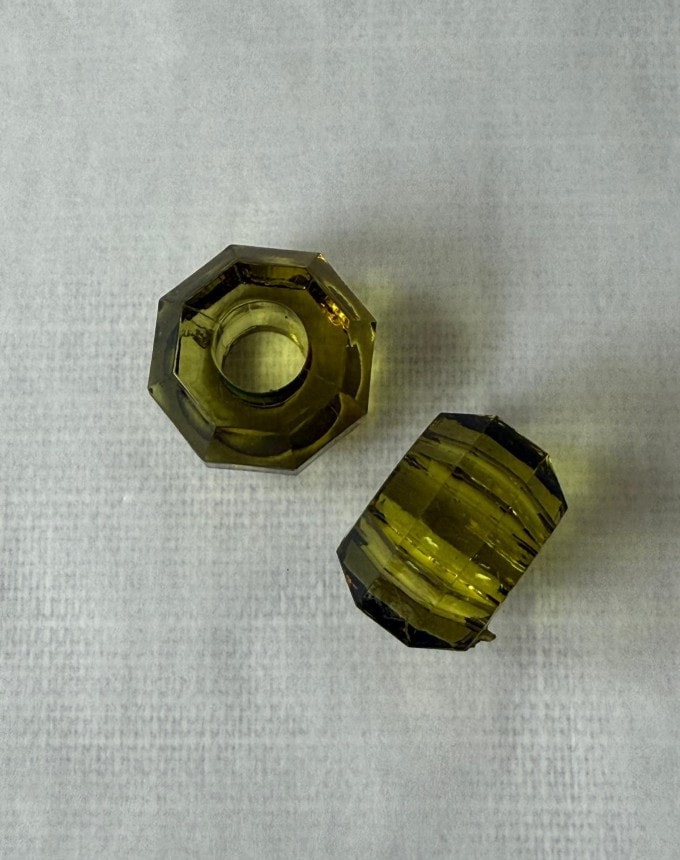 חרוז יהלום - ירוק זית