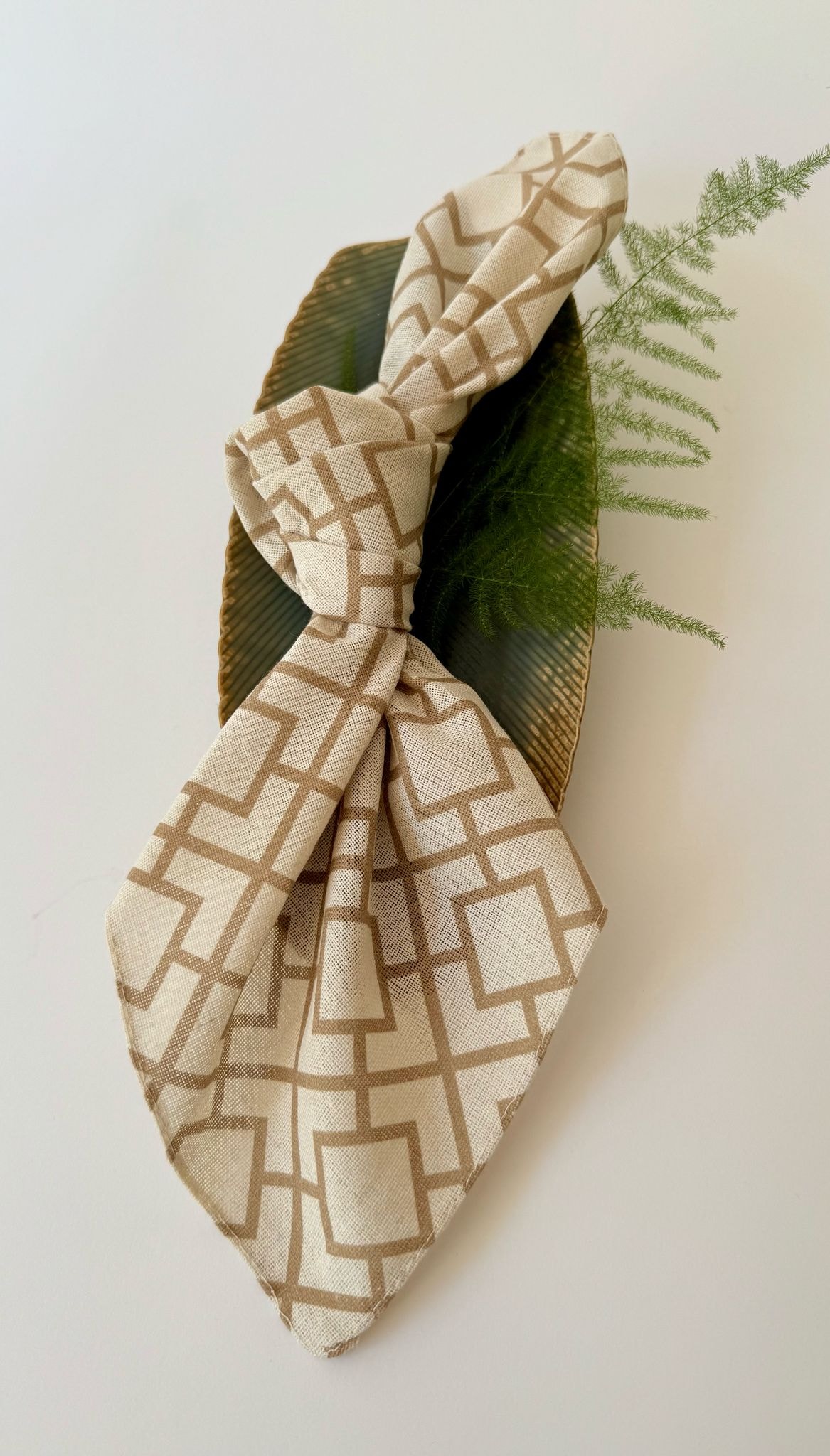 מפיות רשת גיאומטרית - באג׳ על קרם