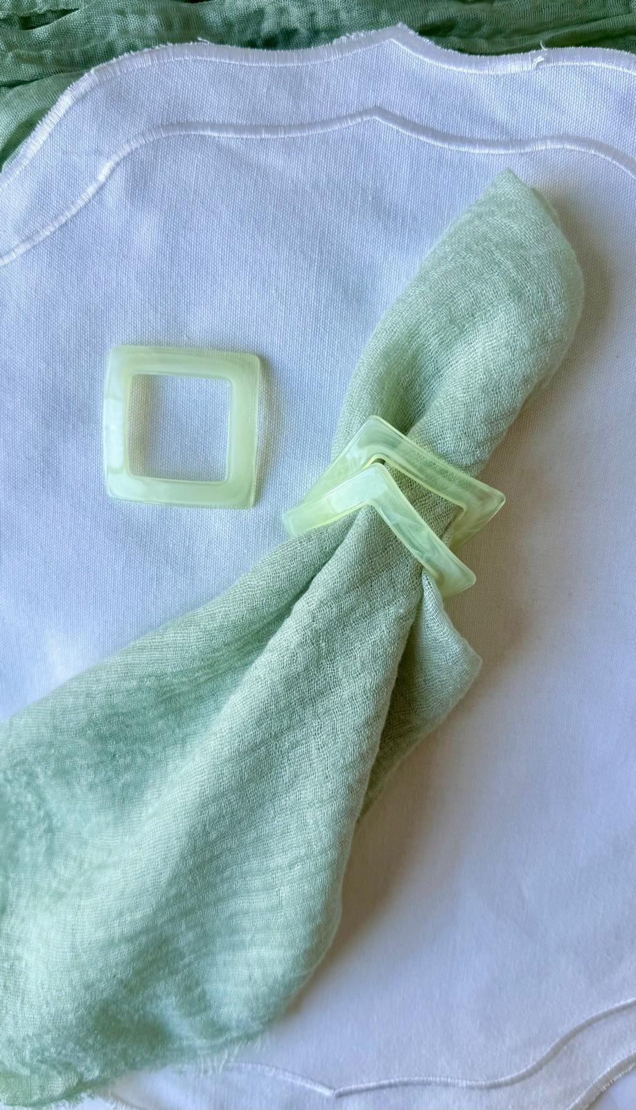 חבק דמוי שיש מרובע - מנטה