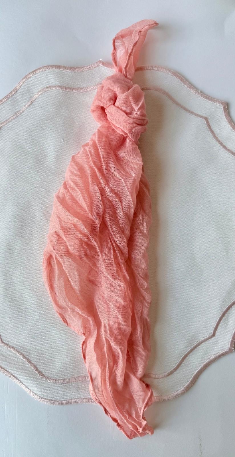 מפית כותנה מגולגלת - סלמון