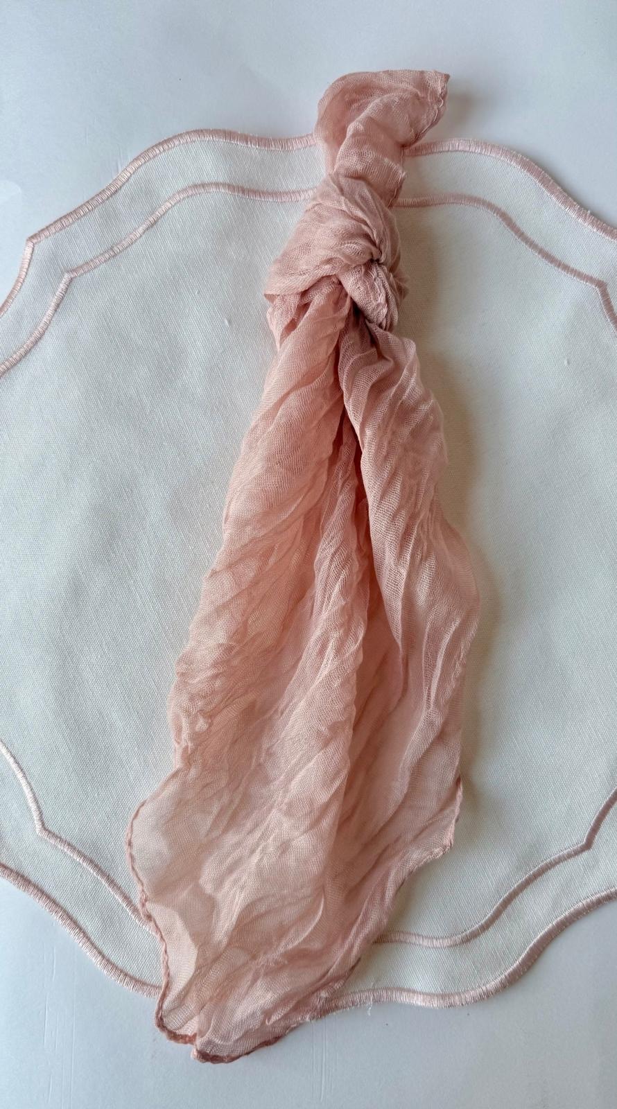 מפית כותנה מגולגלת - ורוד עתיק