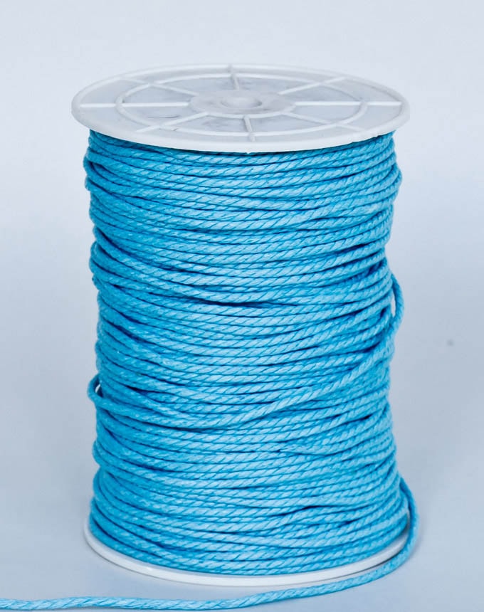 שרוך כותנה מצופה - תורקיז