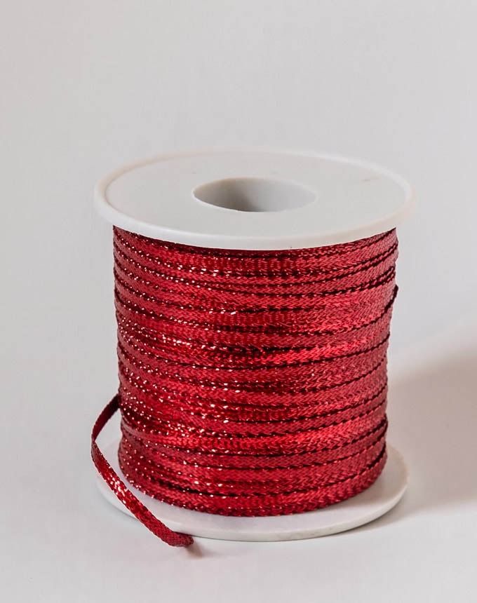 שרוך לורקס שטוח ציבעוני - אדום