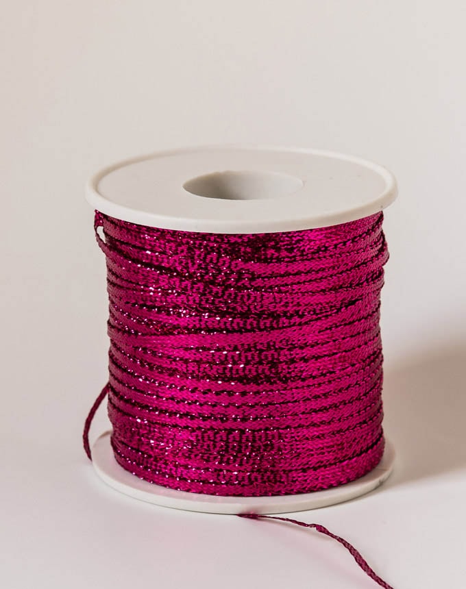 שרוך לורקס שטוח ציבעוני - פוקסיה